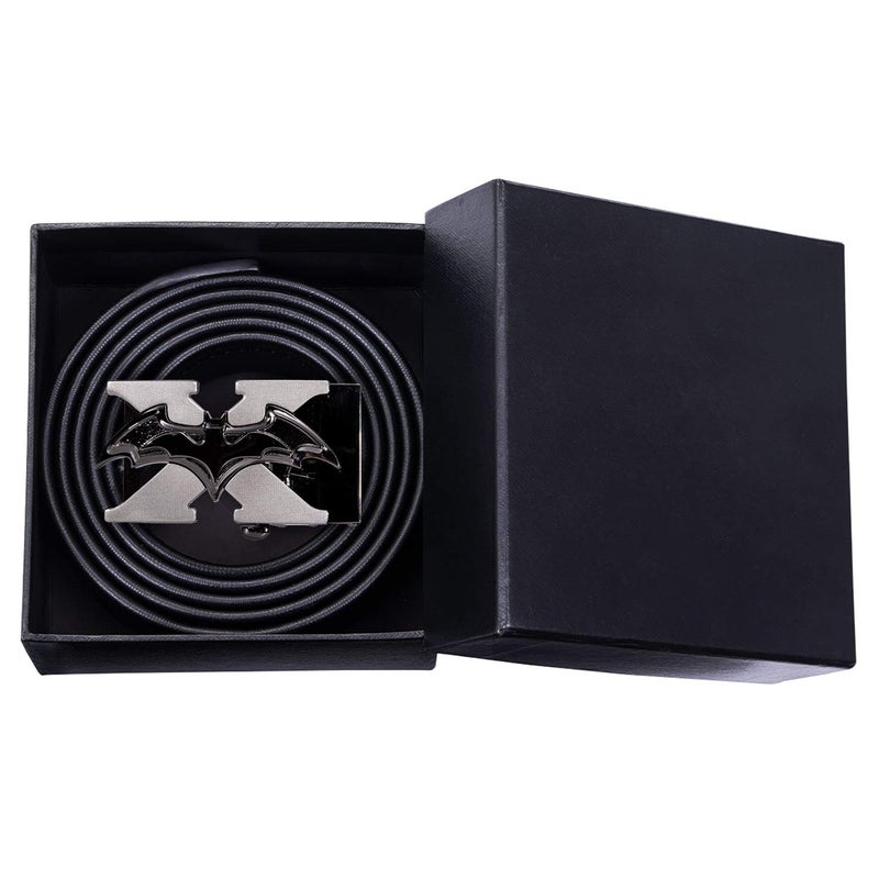 Dubulle Men Designer Belt Genuine Leather Black Fashion Adjustable Sliding Automatic Buckle for Casual Party Gift - Image 5